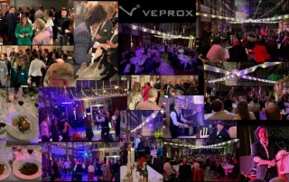 Folk som firar på Veprox Nytt Års Fest
