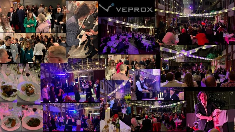 Folk som firar på Veprox Nytt Års Fest